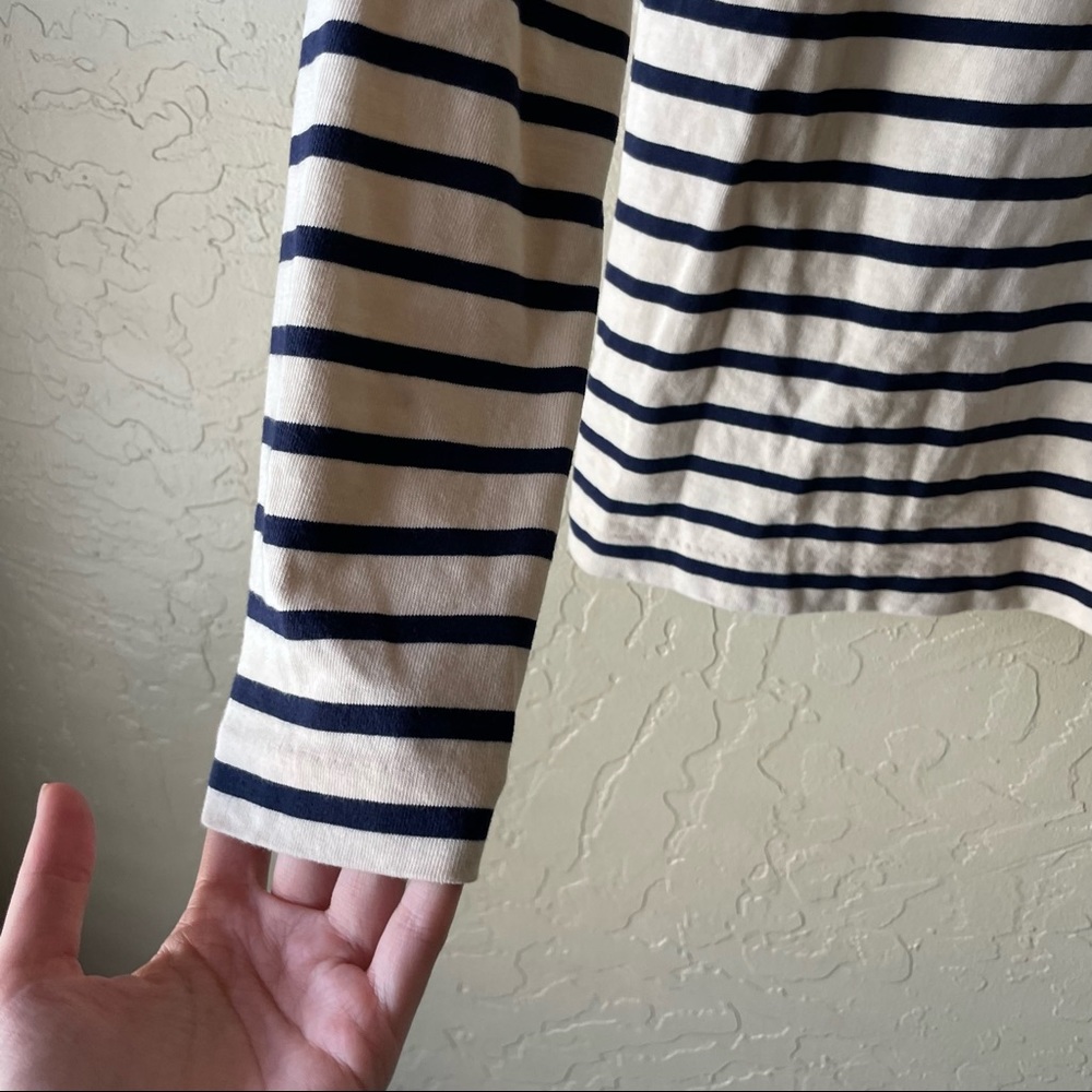 J. Crew Women's Classic Striped T Shirt Boatneck Sleeve‎ Pullover Top - Picture 7 of 11